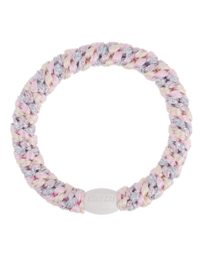 BonDep - Knekki haarelastiek Mix Silver pink glitter