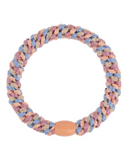 BonDep - Knekki haarelastiek Mix Peach blue glitter