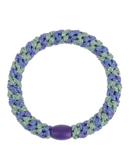 BonDep - Knekki haarelastiek Purple green glitter stripe