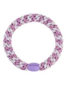 BonDep - Knekki haarelastiek Lavender pink glitter stripe