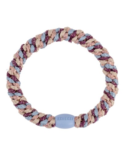 BonDep - Knekki haarelastiek Mix Light blue grape glitter