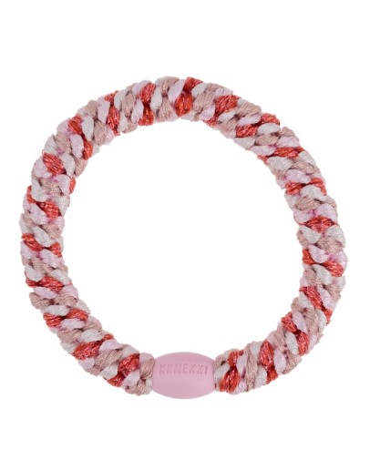 BonDep - Knekki haarelastiek Mix Pomerant pink glitter