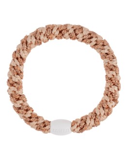 BonDep - Knekki haarelastiek Rosegold glitter powder stripe