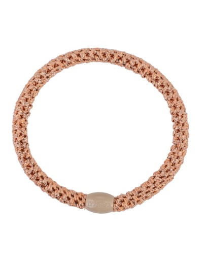 BonDep - Knekki haarelastiek Slim rosegold glitter