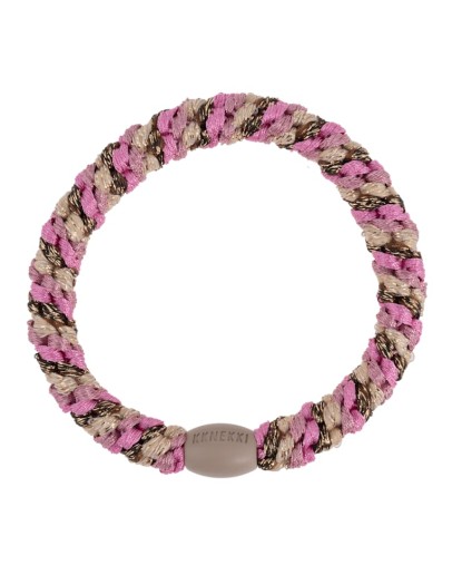 BonDep - Knekki haarelastiek Mix Pink brown glitter