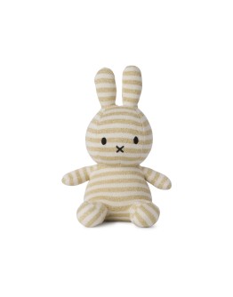 BON TON TOYS - Miffy Sitting Organic Cotton Stripe Cream – 23 cm