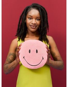 BON TON TOYS - Smiley ECO Corduroy - Bubblegum Pink - 23 cm