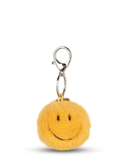 BON TON TOYS - Smiley Keychain ECO Fuzzy Yellow - 5,5 cm
