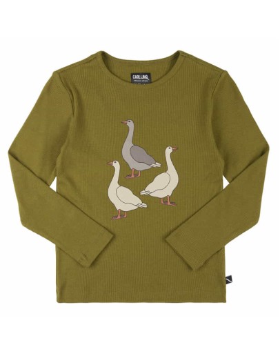 CARLIJN Q - Goose longsleeve with print ribbed