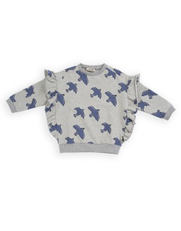 CARLIJN Q - Free like a Bird - Girls sweater ruffled