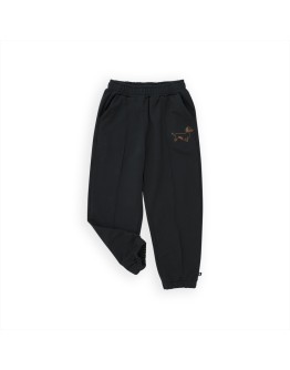 CARLIJN Q - Dachshund - Jogger with embroidery - Black