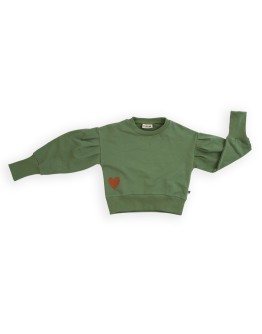 CARLIJN Q - Hearts - Girls sweater green