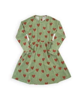 CARLIJN Q - Hearts - Skater dress velvet with Ruffles