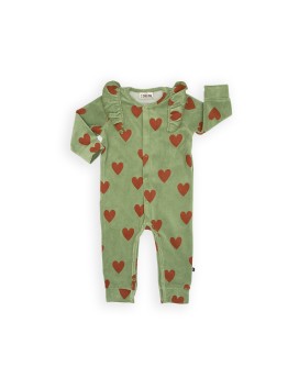 CARLIJN Q - Hearts - Baby girl jumpsuit velvet