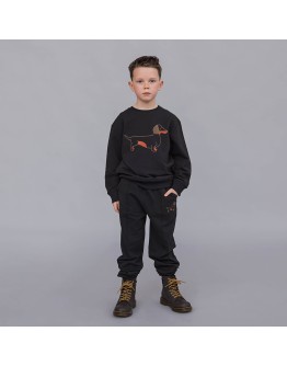 CARLIJN Q - Dachshund - Jogger with embroidery - Black