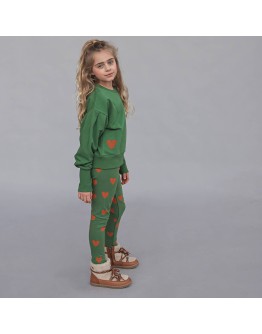 CARLIJN Q - Hearts - Girls sweater green