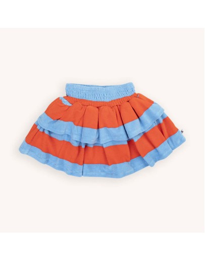 CARLIJN Q - Stripes Red/Blue - Ruffled skirt