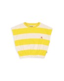 CARLIJN Q - Stripes yellow - Balloon top with embroidery
