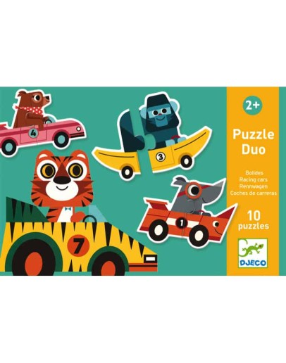 DJECO - Puzzel duo Bolides - 2jr+