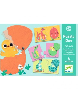 DJECO - Puzzel duo Articulo Grappige eieren - 2jr+