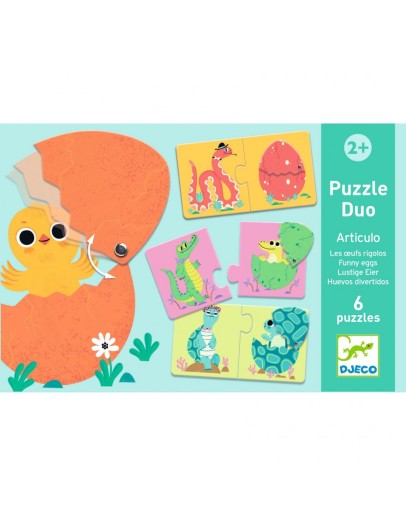 DJECO - Puzzel duo Articulo Grappige eieren - 2jr+