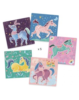 DJECO - Chevaux Sjablonen paarden - 4 jr +