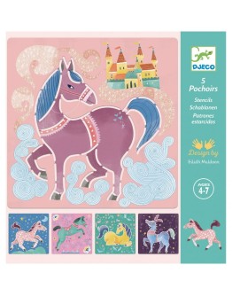 DJECO - Chevaux Sjablonen paarden - 4 jr +