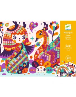 DJECO - Glitter mozaiek Kokeshi - 5jr+