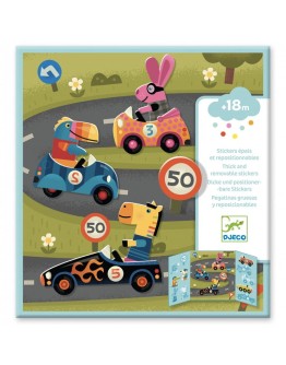 DJECO - Creëeren met stickers - Auto's - 18 mnd+