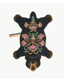 DOING GOODS - Vloerkleed Klein - Blooming Zwarte Beer