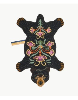 DOING GOODS - Vloerkleed Klein - Blooming Zwarte Beer