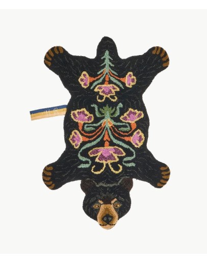 DOING GOODS - Vloerkleed Klein - Blooming Zwarte Beer