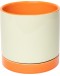 EJA - Bloempot met onderbord - Orange/mint 12,5 cm