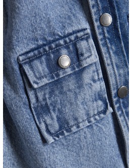ENFANT - Jeans hooded cardigan - Light denim blue