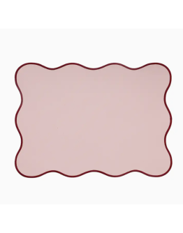 OPJET - Placemat Juliette - Roze met rode rand 