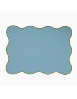 OPJET - Placemat Juliette - Blauw met groene rand 