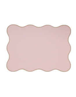 OPJET - Placemat Juliette - Roze met beige rand 
