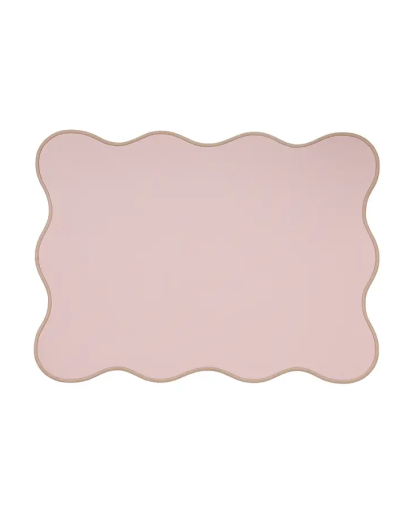 OPJET - Placemat Juliette - Roze met beige rand 