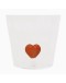 OPJET - Glas met 3D hart oranje 