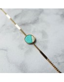 ATELIER MAÏ MARTIN - Armband rond leer - Mint