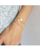 ATELIER MAÏ MARTIN - Armband rond leer - Koraal