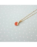 ATELIER MAÏ MARTIN - Ketting rond leer - Koraal