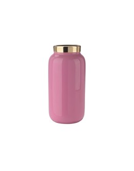 GIFTCOMPANY - Saigon Vase with metal ring - Mini 9,5cm - Pastel pink/gold
