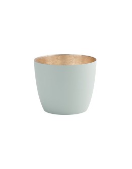 GIFTCOMPANY - Windlicht Madras M - Pastel blue/gold