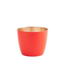 GIFTCOMPANY - Windlicht Madras M - Neon red/gold