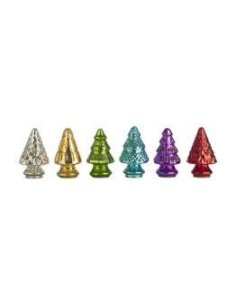 GIFTCOMPANY - Jacquard glass X-mas tree - 12cm GIFTCOMPANY - Jacquard glass X-mas tree - 12cm