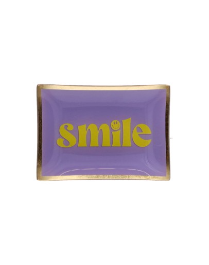 GIFTCOMPANY - Love plate - Smile, purple/yellow