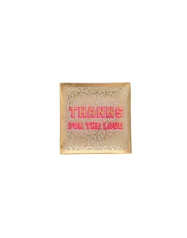 GIFTCOMPANY - Love plate - Thanks for the Love Gold