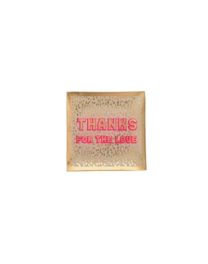 GIFTCOMPANY - Love plate - Thanks for the Love Gold