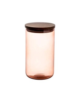 GUSTA - Glazen voorraadpot 1000 ml oranje